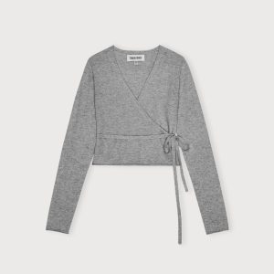 Fine Knit Wrap Cardigan