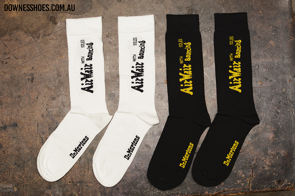 Dr Martens Heel Loop Sock 2 Pack Black and White