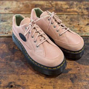Buzz 5-Eye Powder Pink EH Suede Platform Shoes