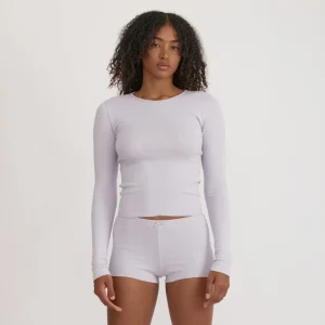 Pointelle Long Sleeve Tee